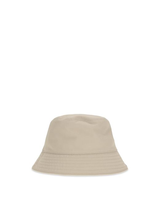 Moncler White Cotton And Nylon Bucket Hat for men