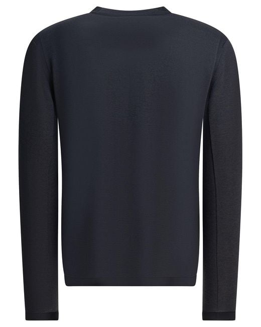 Stone Island Blue Wool-Blend Crew-Neck Sweater for men
