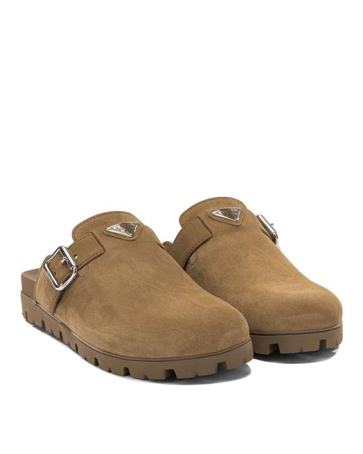 Prada Brown Calf Leather Loafers for men