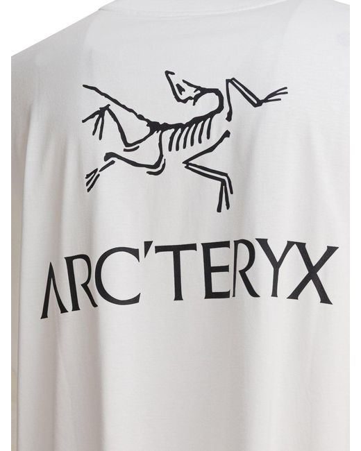 Arc'teryx White "Kragg Sl Cotton Brid Word Ss" T-Shirt for men