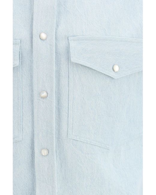 Umit Benan Blue Shirt Western Denim for men