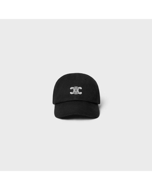 Céline Black Richelieu Baseball Cap for men