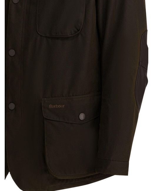 Barbour Black "Ogston Wax" Jacket for men