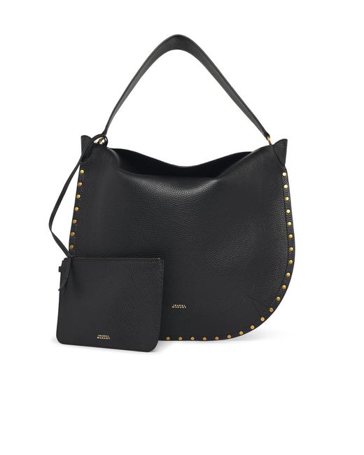 Isabel Marant Black 'Oskan Soft' Leather Hobo Bag
