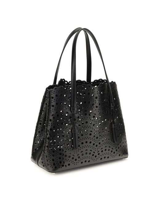 Alaïa Black Shoulder Bag Mina 25