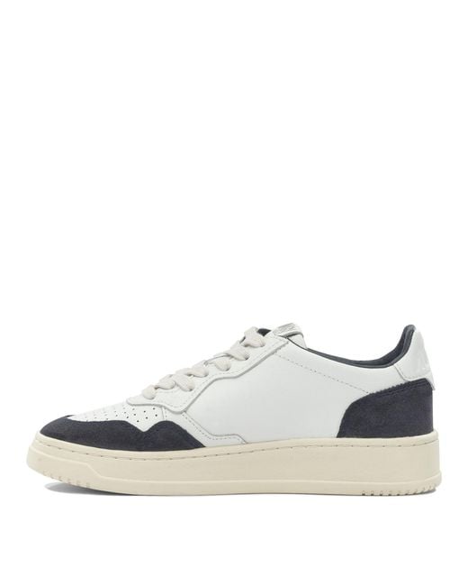 Autry White "Medalist Low" Low Top Sneakers for men