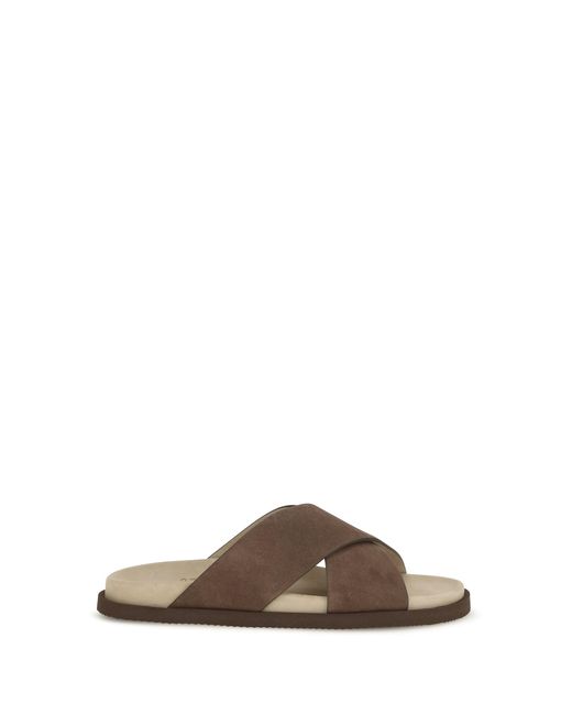 Brunello Cucinelli Brown Suede Sneakers Fango+Camel for men