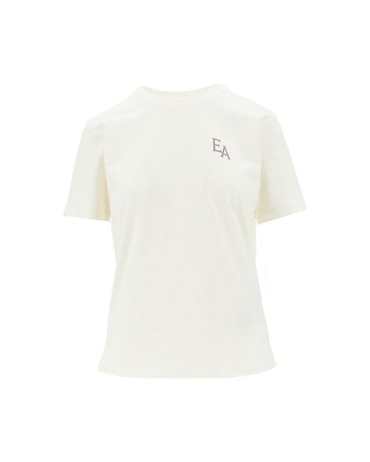 Emporio Armani White Cheerleader Print T-Shirt