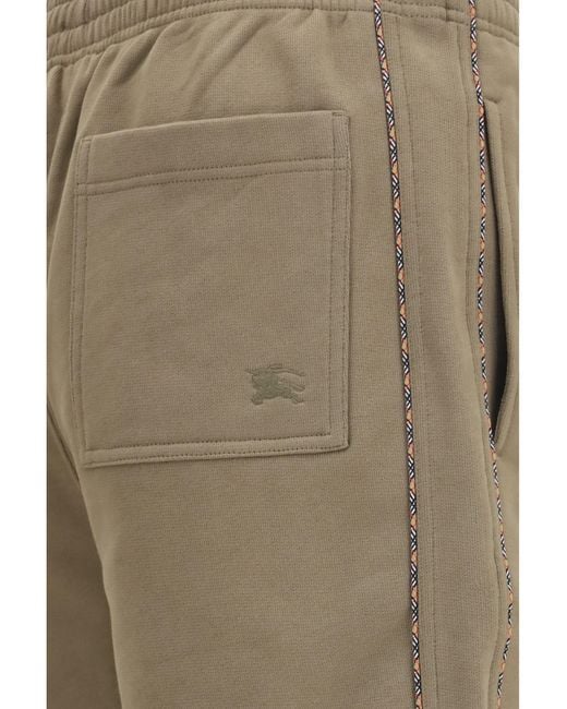 Burberry Multicolor Cotton Shorts With Check Trims for men