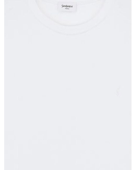 Saint Laurent White Certified Cotton T-Shirt for men