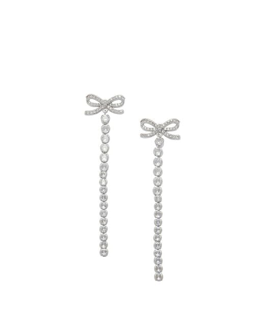 Self-Portrait White Bow Earrings