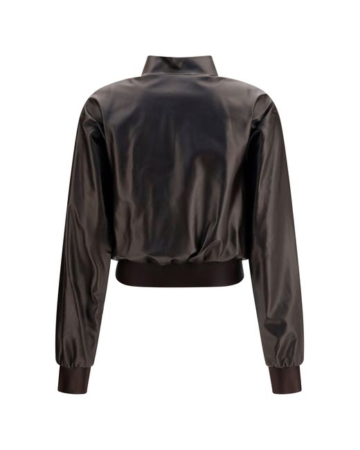 Gucci Black Soft Nappa Bomber Jacket
