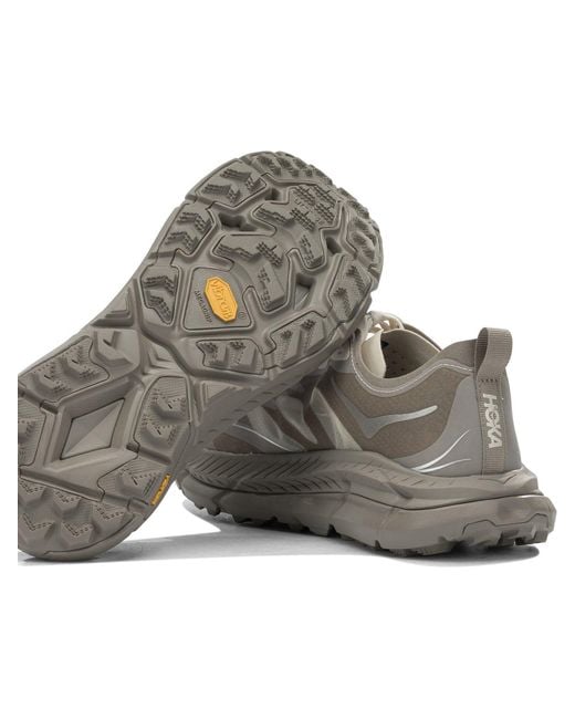 Hoka One One Gray Mafate Speed 4 Lite Low-Top Nylon Sneakers