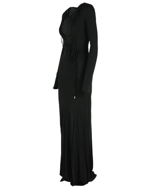 The Attico Black Viscose Dress