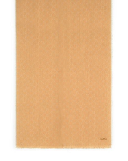 Max Mara Natural 'Magico' Camel Virgin Wool Scarf