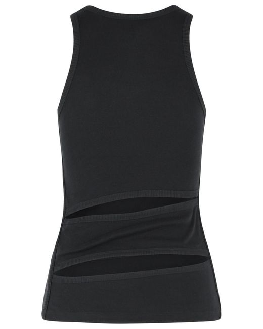Coperni Black 'Spirale' Cotton Tank Top