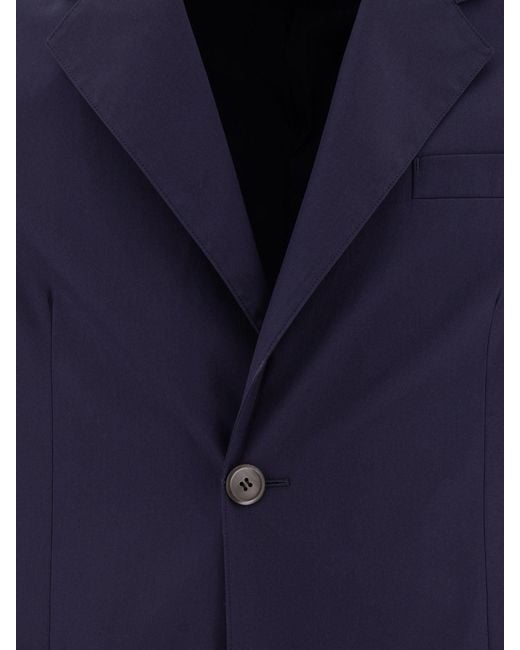 Prada Blue Single-Breasted Jacket for men
