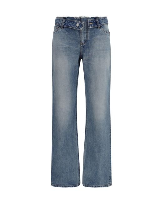 McQueen Blue Faded Pure Cotton Jeans