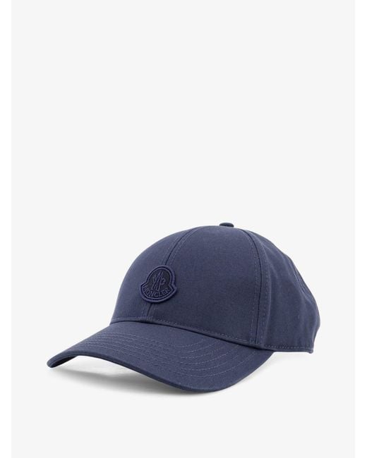Moncler Blue Cotton Baseball Hat