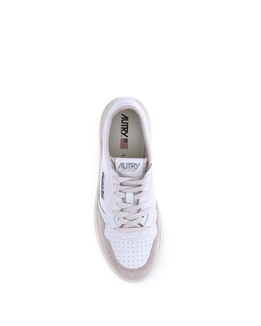 Autry White Medalist Low Sneakers for men