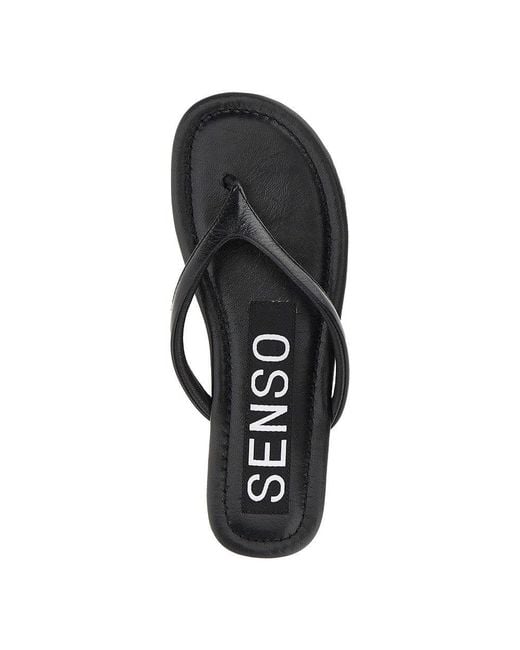 Senso Brown 'Norah' Leather Thong Slides