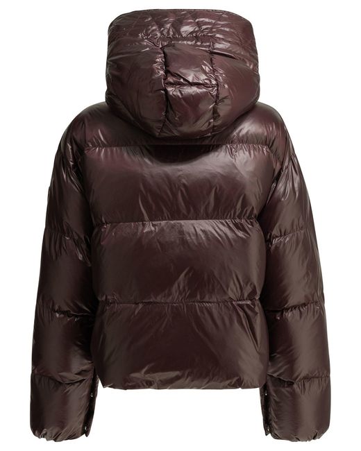 Pinko Brown Nylon Jacket Bordeaux