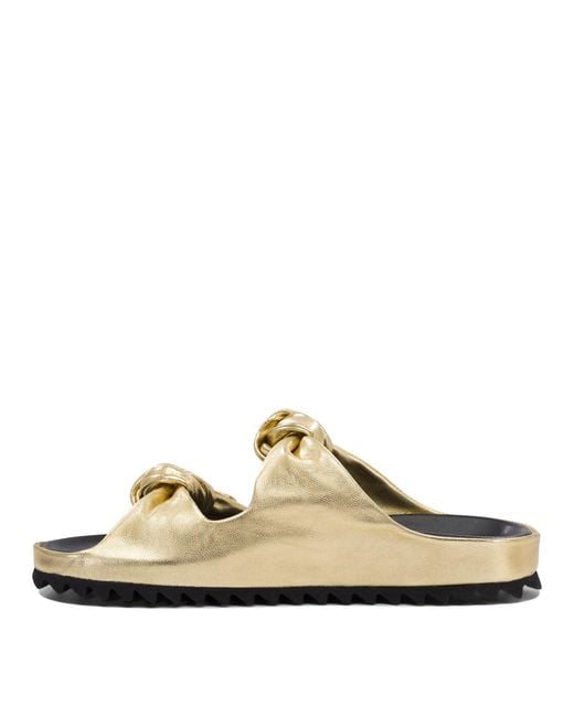 Officine Creative Metallic Leather Sandals