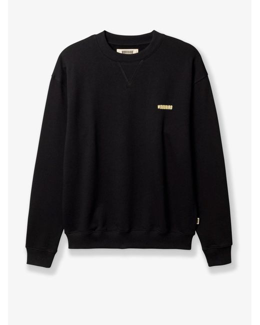 Woodbird Black Cotton Sweater for men