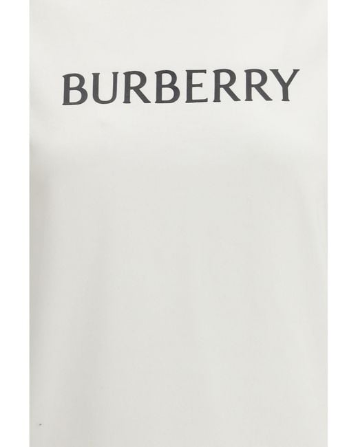 Burberry White Cotton Logo T-Shirt