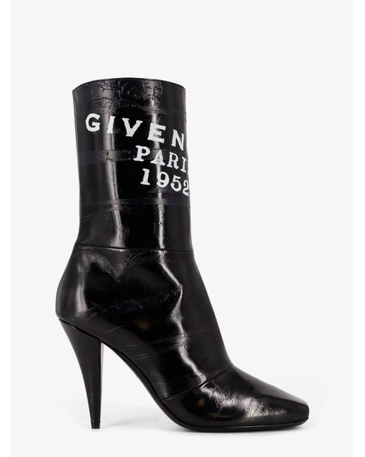 Givenchy Black Heeled Ankle Boots 'Square'