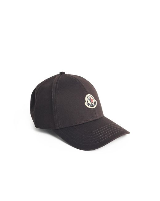 Moncler Black Cotton Cap for men