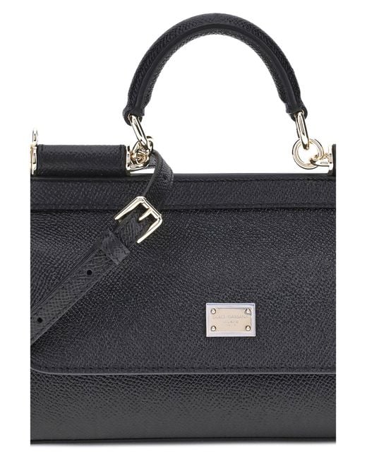 Dolce & Gabbana Blue Dolce & Gabbana Sicily Small Leather Handbag