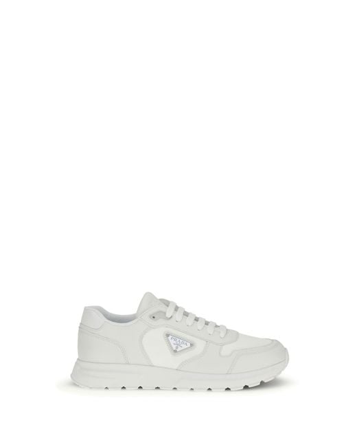Prada White Re-Nylon Sneakers for men