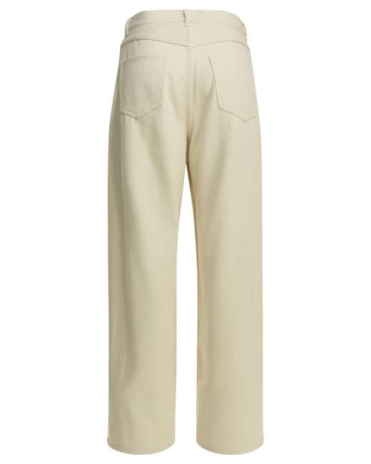Auralee Natural Silk Nep Denim Casual Pants
