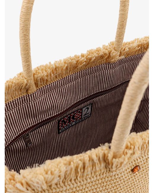 Mc2 Saint Barth Natural Vanity Straw Raffia Handbag