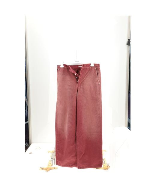 Dior Red Trousers Velvet for men