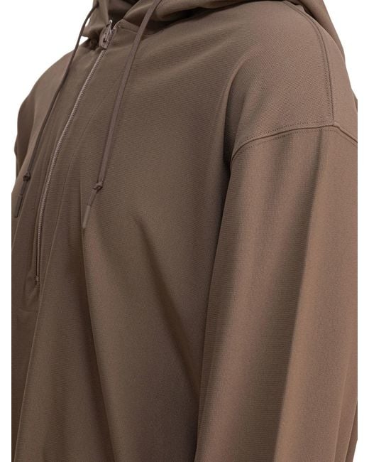 DAIWA PIER 39 Brown Half Zipper Hoodie for men