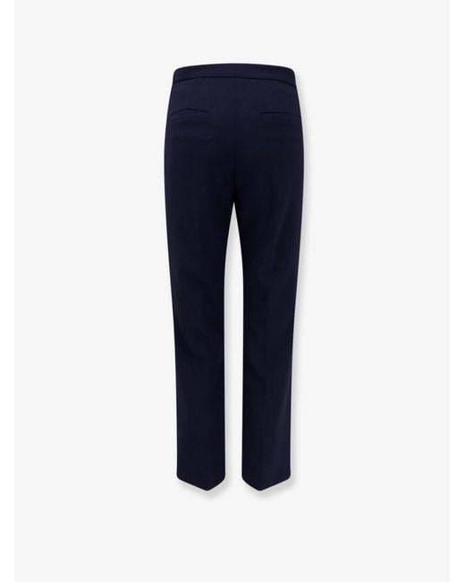 Elisabetta Franchi Blue Monogram Detail Trousers