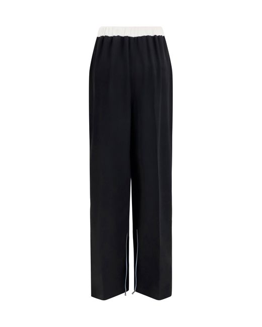 Kiton Black Silk Pants