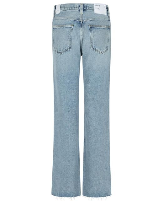 Agolde Blue Leena Stage Regenerated Cotton Jeans