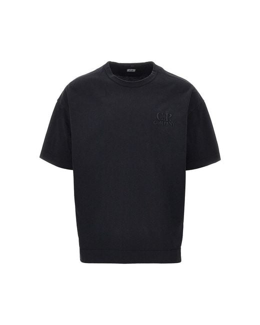 C P Company Black Cotton Jersey T-Shirt for men