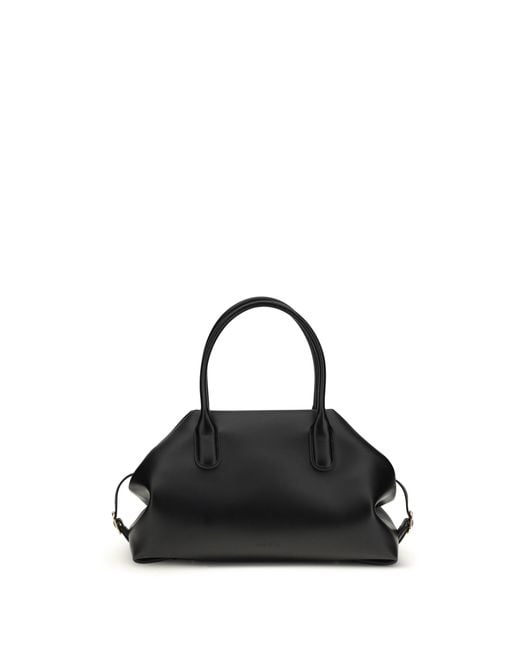 THEMOIRÈ Black Tallia Trank Medium Shoulder Bag Jet