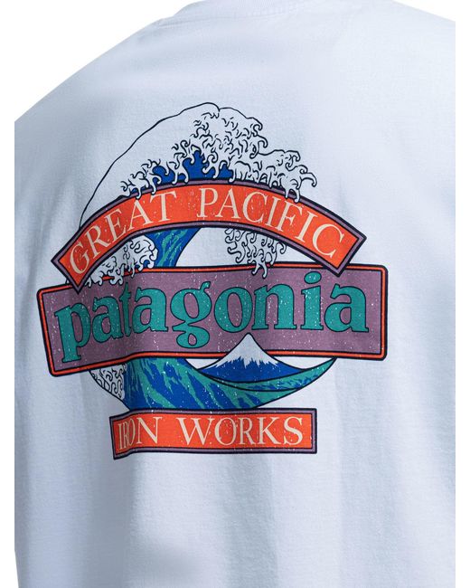 Patagonia Blue "Great Weaves Responsible" Crewneck T-Shirt for men