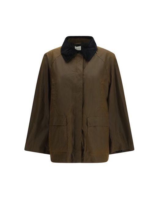 Totême Brown Country Jacket With Velvet Collar