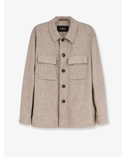 Boss Natural Corvin Virgin Wool, Silk And Linen Jacket for men