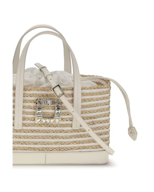 Roger Vivier Natural Straw Handbag
