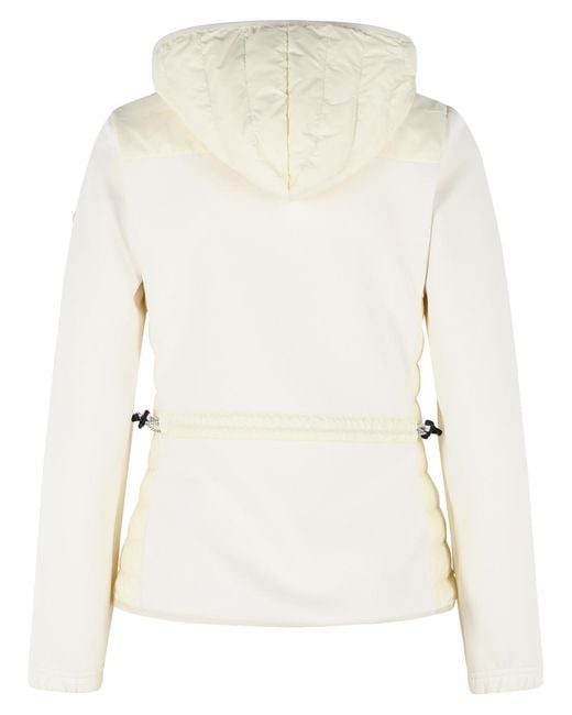 Moncler Natural Padded Hoodie With Zip