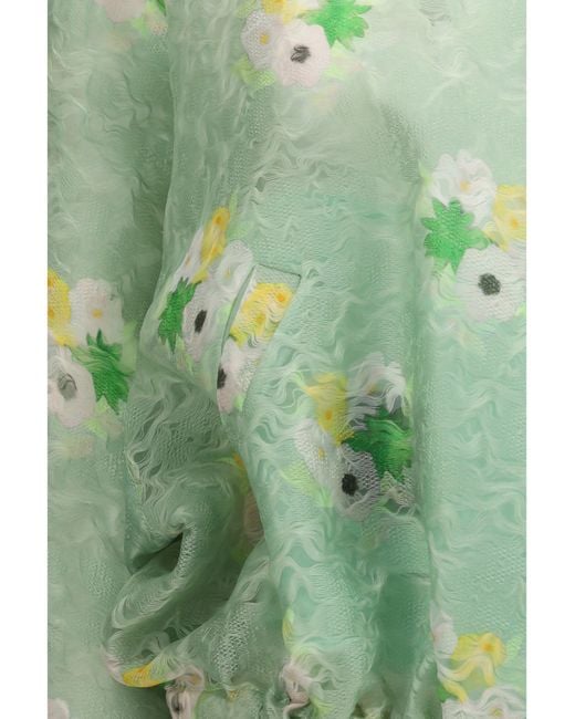 Fendi Green Organza Lace Jacket