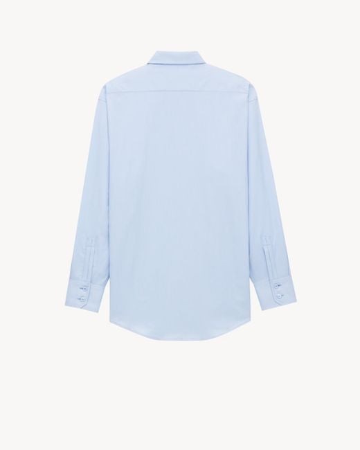 Saint Laurent Blue "Oxford" Cotton Shirt for men