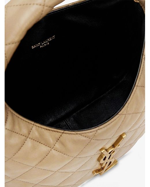 Saint Laurent Natural Icarino Leather Handbag